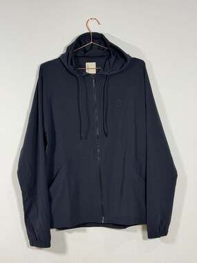 Vuori Men's Outdoor Trainer Shell Full-Zip Hoodie Jacket Black Size L